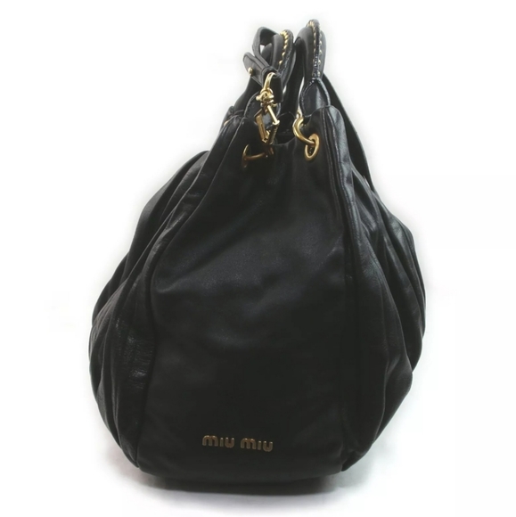 Miu Miu Pleated Leather Plisse Bag - Picture 4 of 7